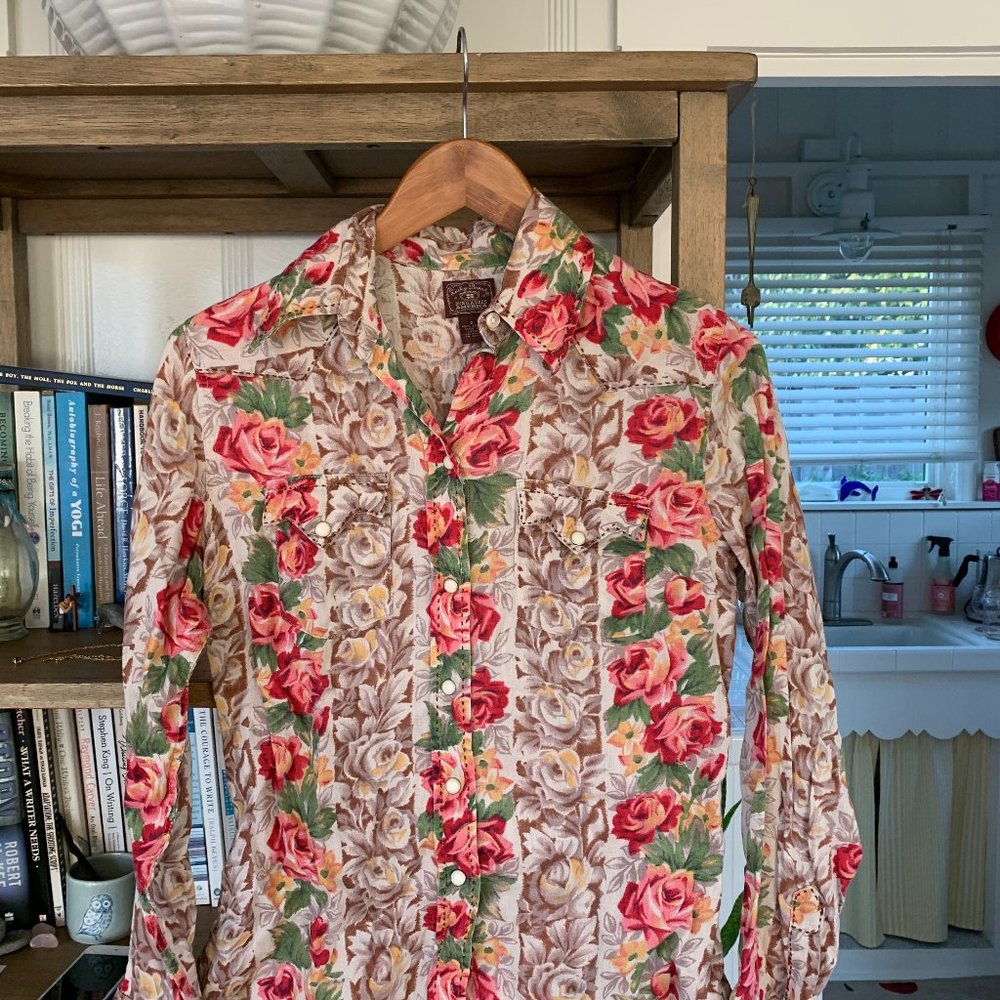Old School Lucky Brand Floral Blouse